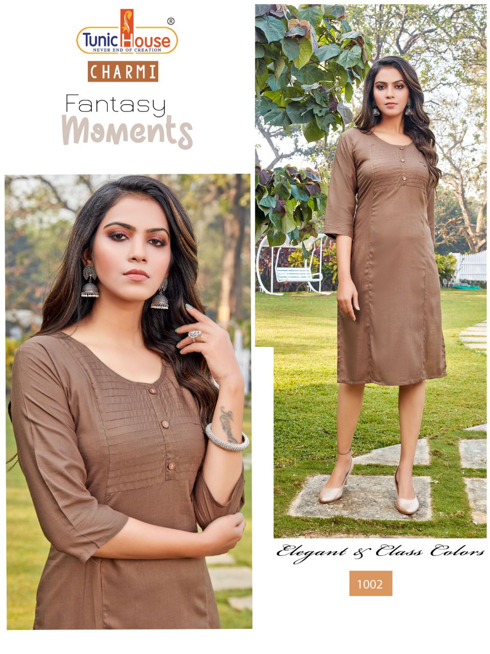 Tunic House Charmi Regular Wear Designer Rayon Kurti Collection

